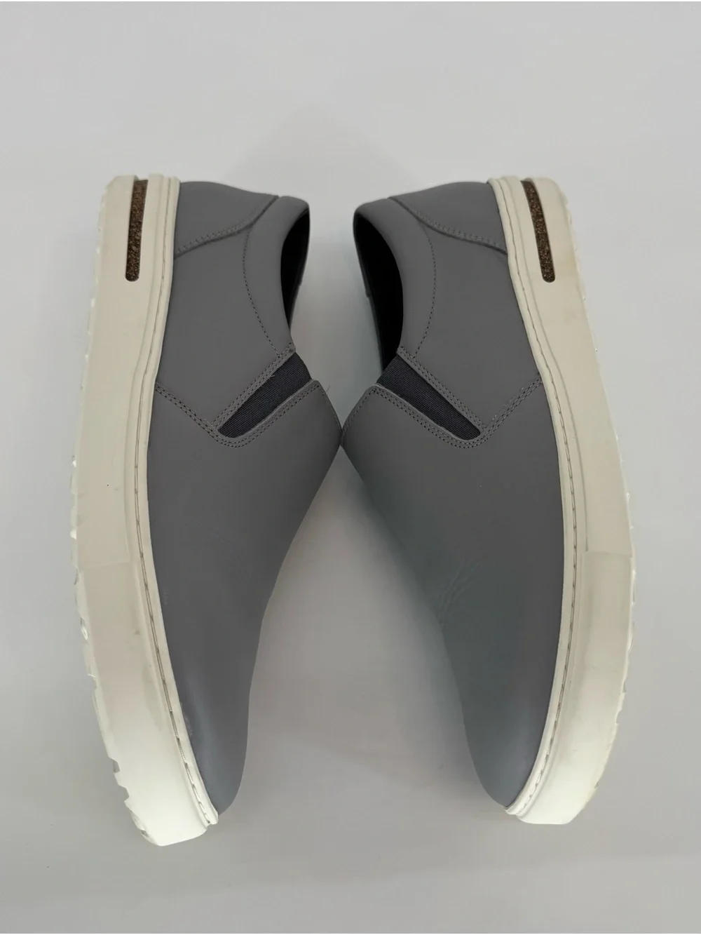 Birkenstock Men's Slip-On Loafer - Gray Leather Size 10.5